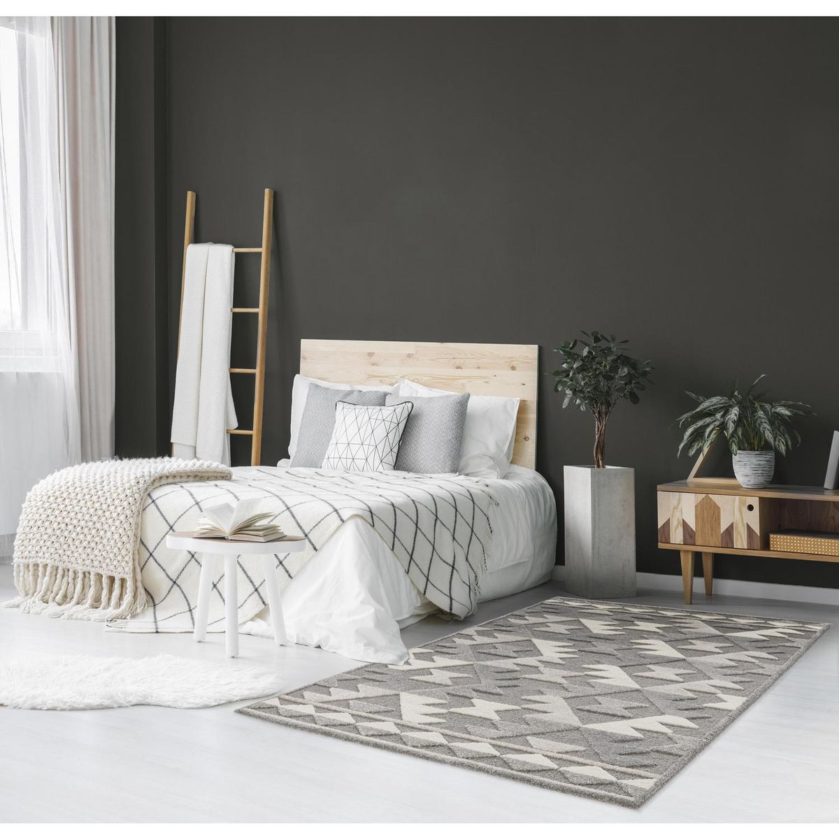 JUST HOME COLLECTION - Alfombra Cocoon Native 60x115 cm Polipropileno Gris