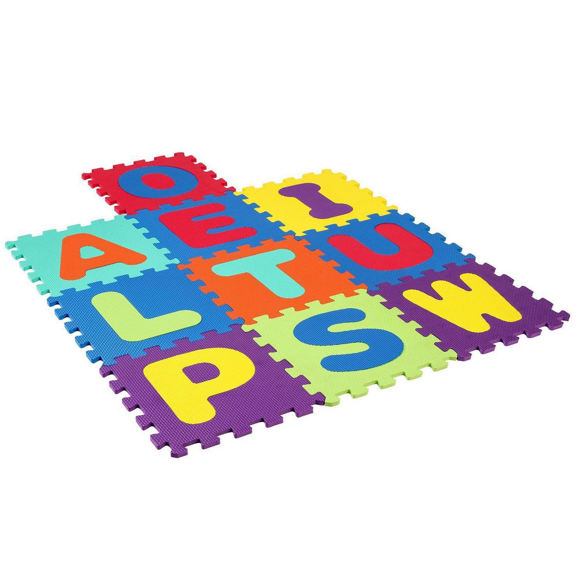 JUST HOME COLLECTION - Alfombra Eva Letras 30x30 cm Plástico Multicolor