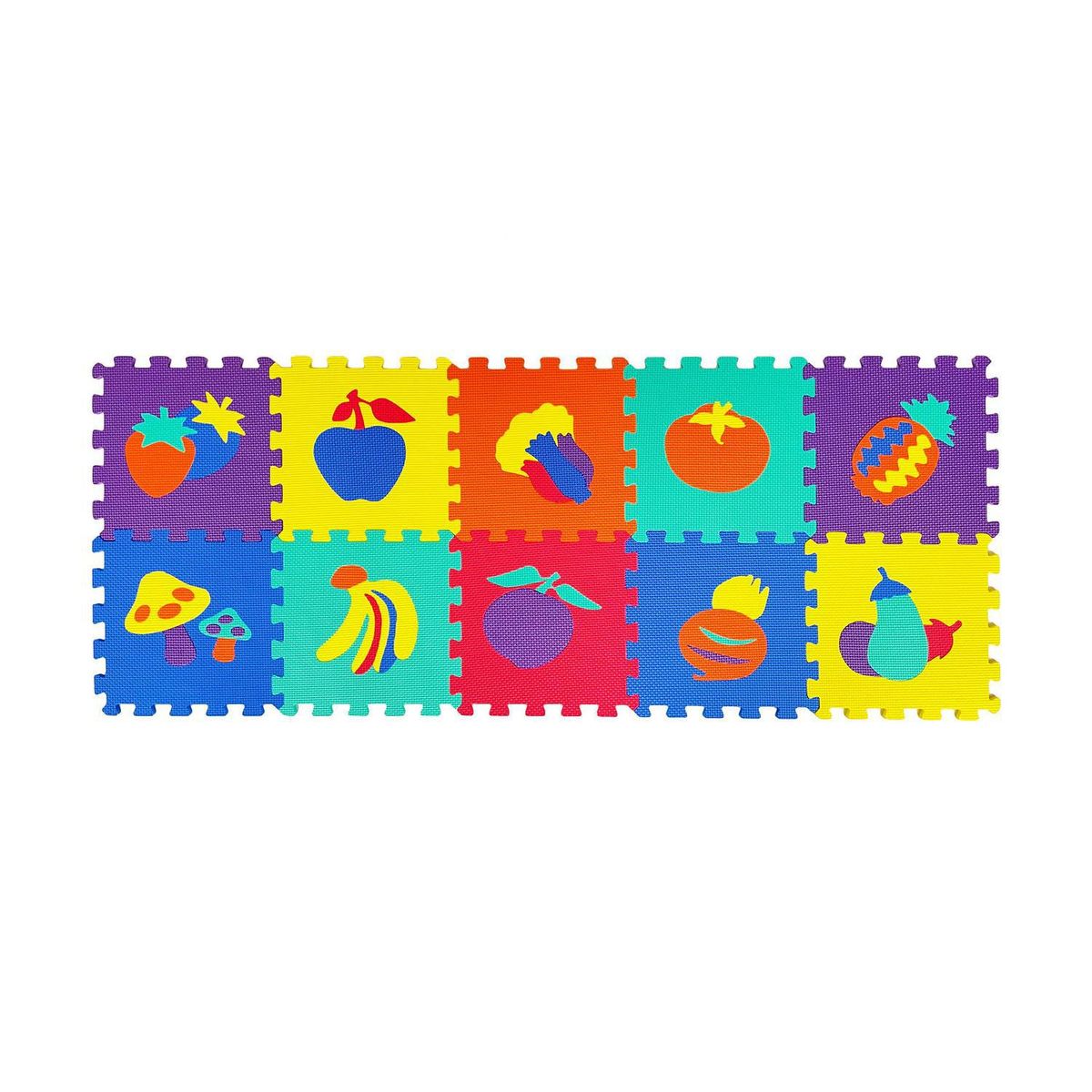 JUST HOME COLLECTION - Alfombra eva frutas 30x30 cm 10 piezas