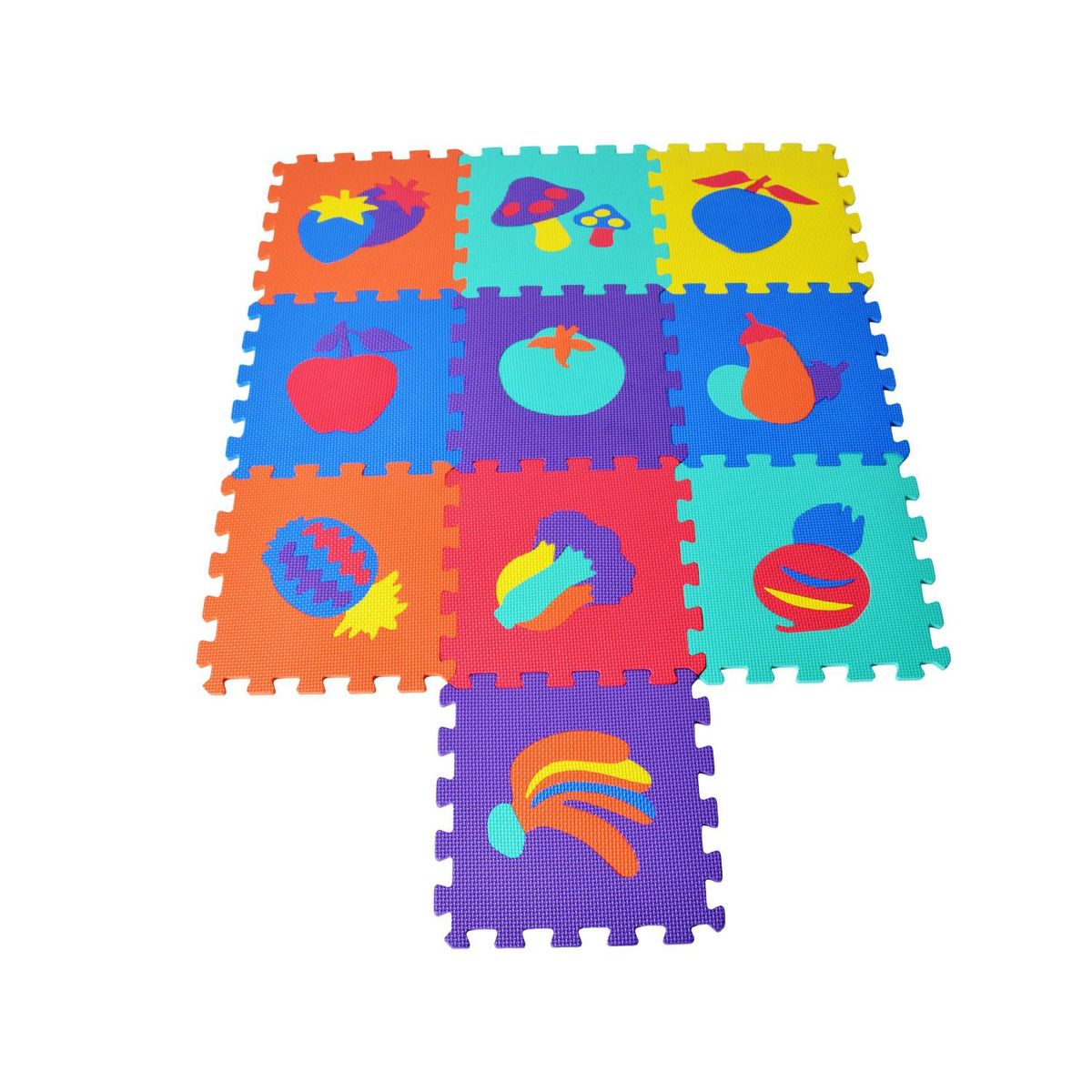 JUST HOME COLLECTION - Alfombra eva frutas 30x30 cm 10 piezas