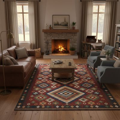 Imagen 2 del producto Alfombra Grande Living Aurora Burdeo