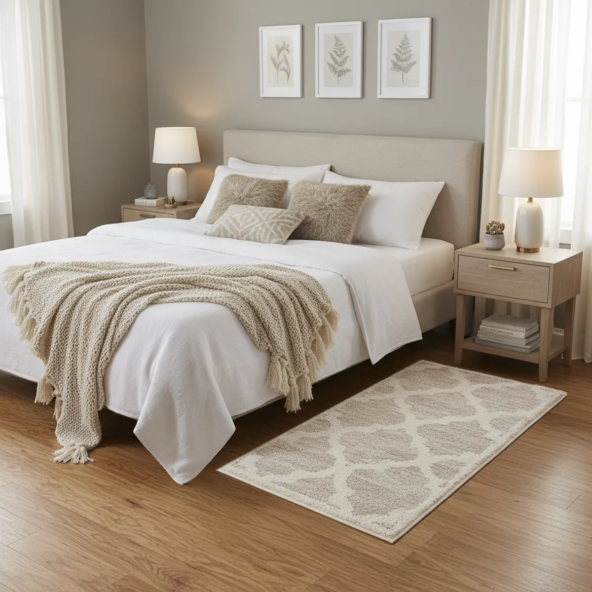 JUST HOME COLLECTION - Alfombra Ivora Shaggy 60x110 cm Polipropileno Beige