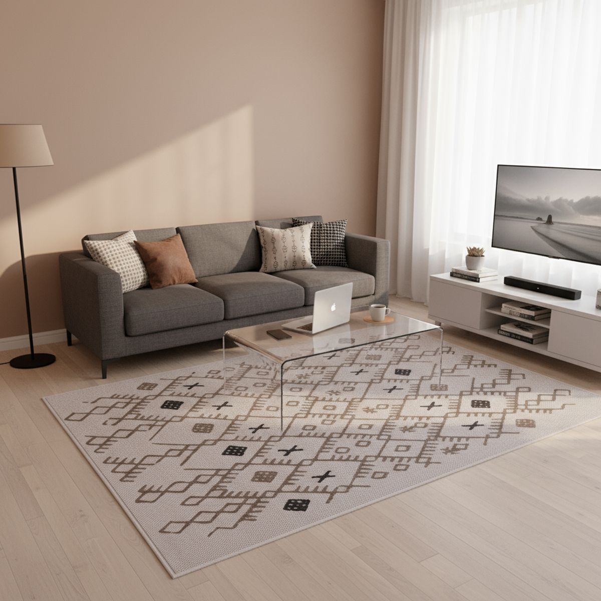 JUST HOME COLLECTION - Alfombra Dots 133x190 cm Polipropileno Multicolor