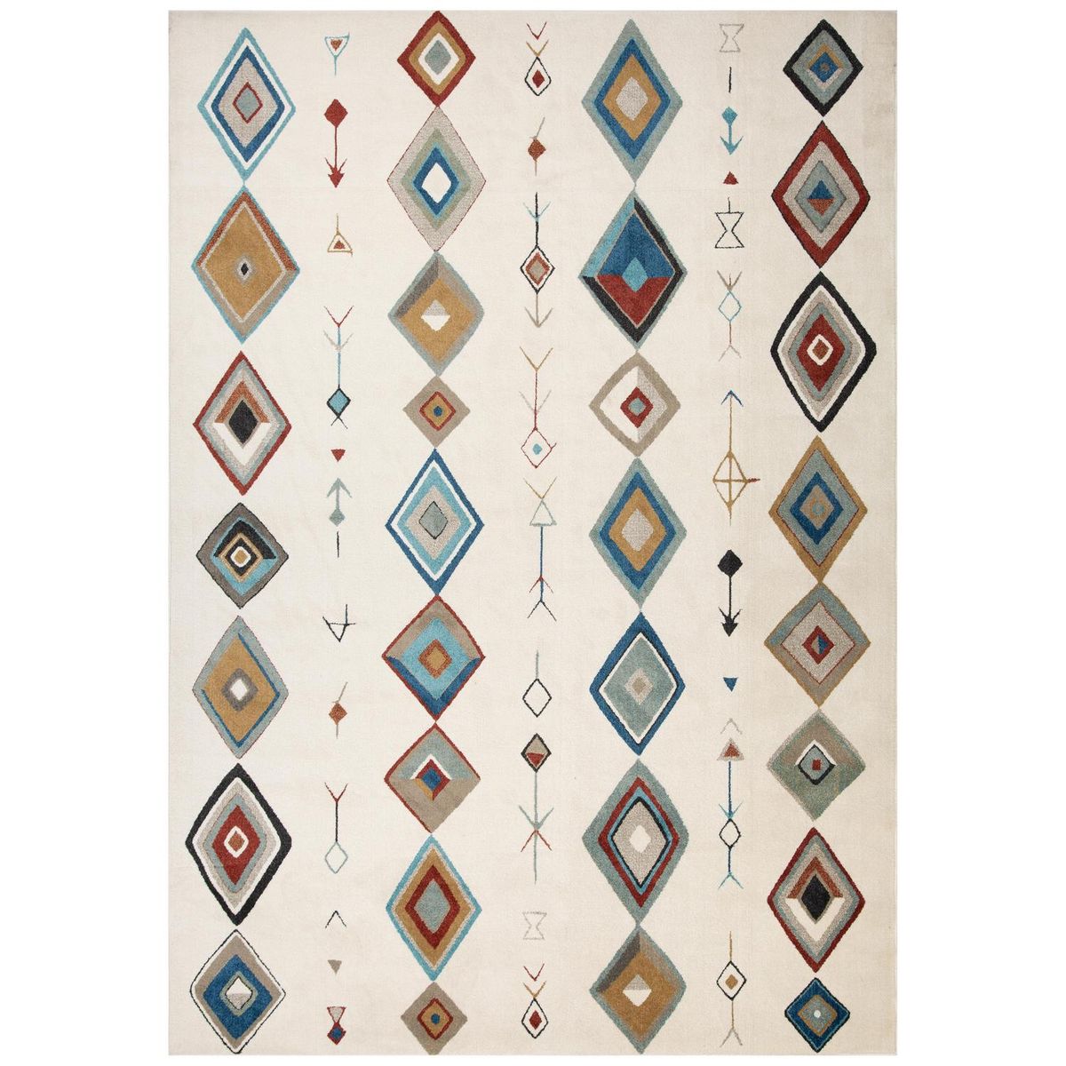 JUST HOME COLLECTION - Alfombra Grande Torino Diamante 200x285 cm Polipropileno Multicolor