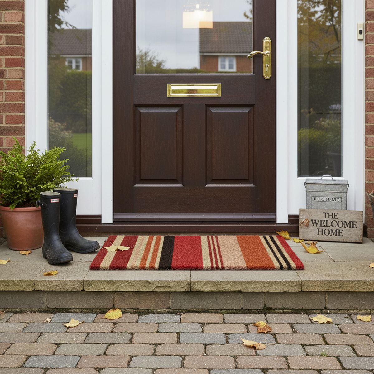 CASA BONITA - Limpiapiés Franjas 45x75 cm PVC Multicolor