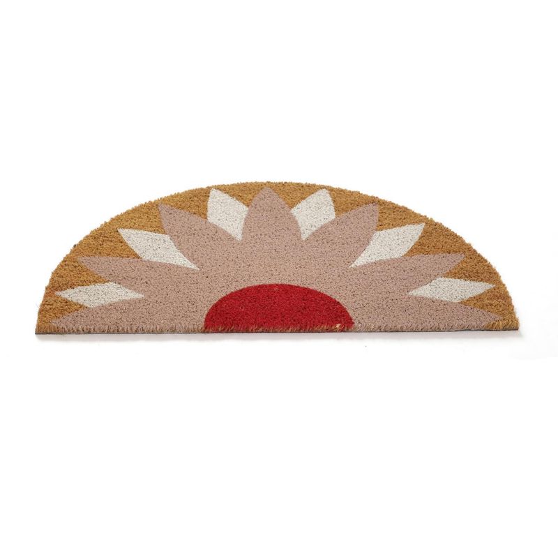 JUST HOME COLLECTION - Limpiapiés Medialuna flor 45x75 cm PVC Multicolor