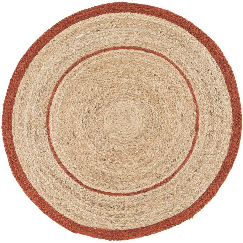 JUST HOME COLLECTION - Alfombra Sombrero 120x120 cm Yute Rojo