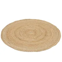 Alfombra Redonda 160x160 cm Yute Café