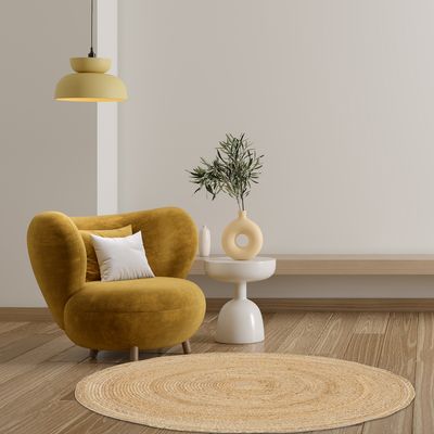 Imagen 2 del producto Alfombra Redonda 160x160 cm Yute Café