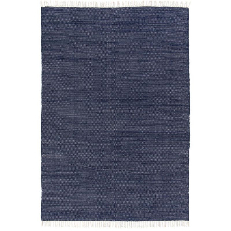 JUST HOME COLLECTION - Alfombra chindi cotton 160x230 cm azul oscuro