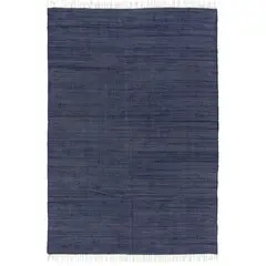JUST HOME COLLECTION - Alfombra chindi cotton 160x230 cm azul oscuro