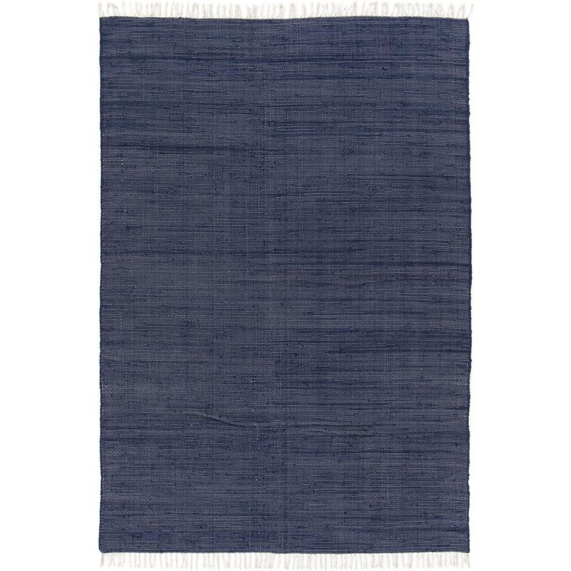 JUST HOME COLLECTION - Alfombra chindi cotton 60x115 cm azul oscuro