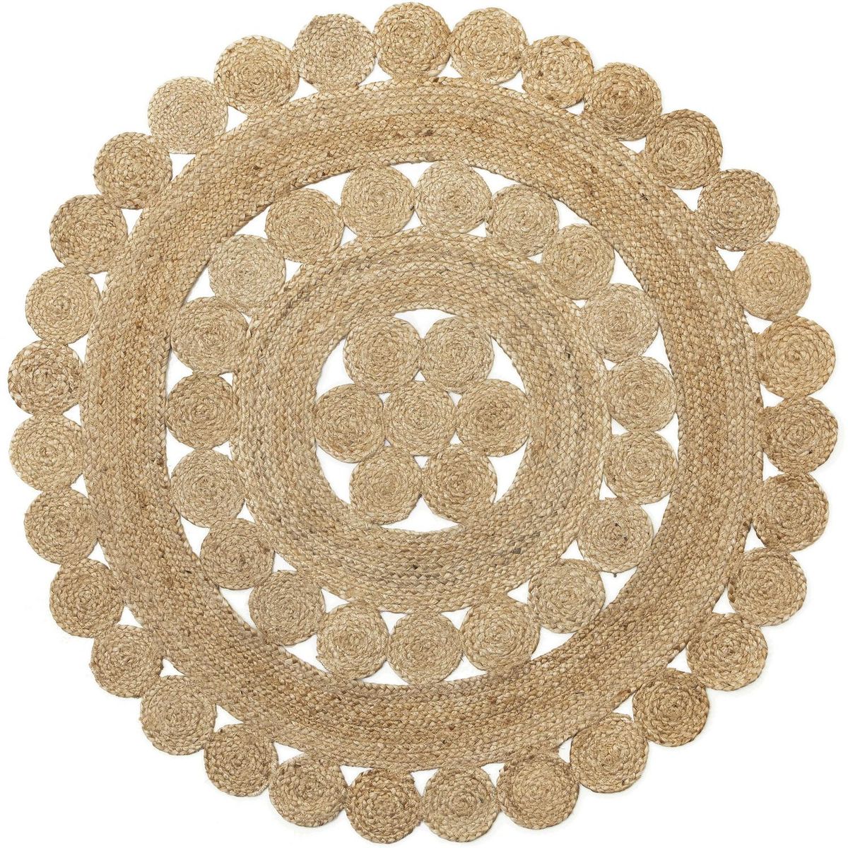 JUST HOME COLLECTION - Alfombra Dofty 120x120 cm Yute Beige