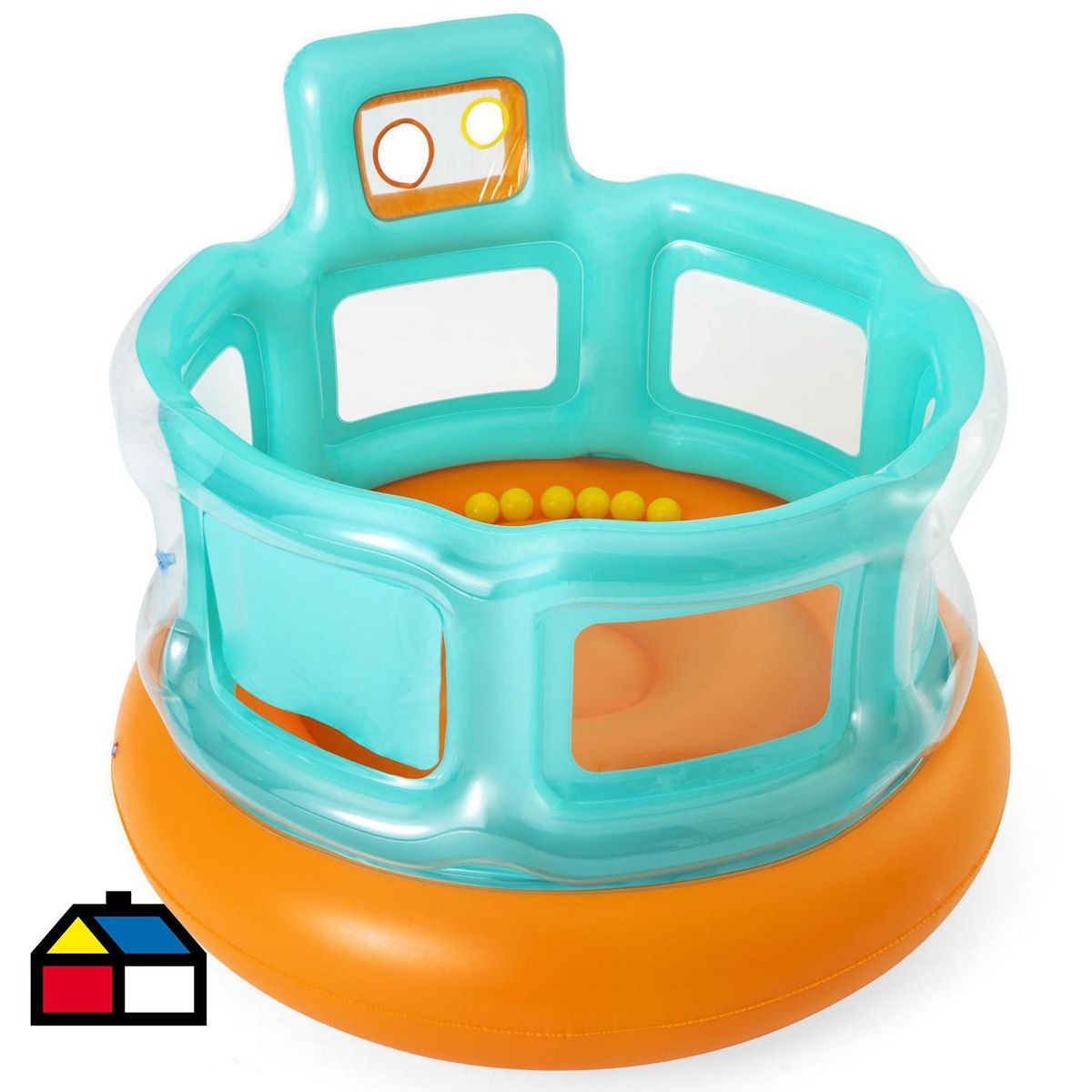 BESTWAY - Juego Inflable Hops y Hoops Naranjo/ Celeste 152x117x152 cm