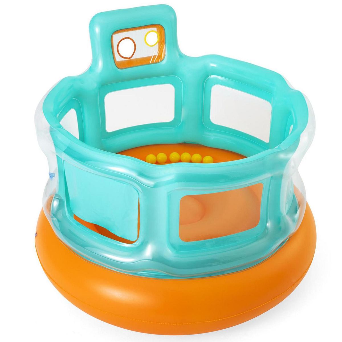 BESTWAY - Juego Inflable Hops y Hoops Naranjo/ Celeste 152x117x152 cm