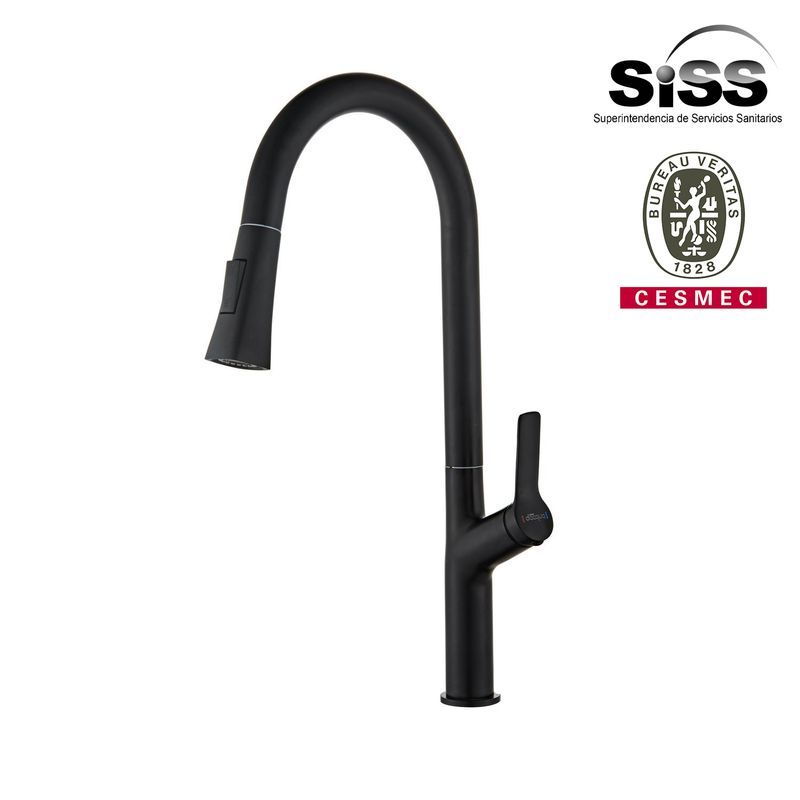SENSI DACQUA - Monomando Cocina Vera Negro Mate