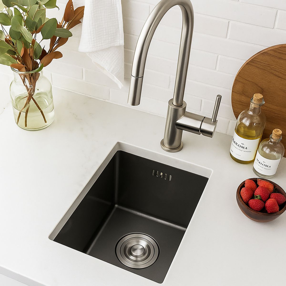 SENSI DACQUA - Lavacopas 1 Cubeta(s) 43x20x26 cm Acero inoxidable