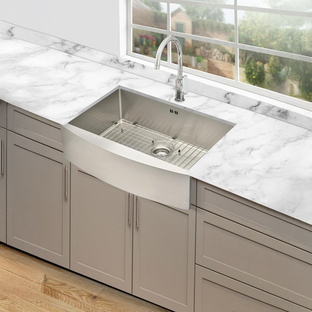 SENSI DACQUA - Lavaplatos Bajo Cubierta 1 Cubeta(s) 76.2x22.9x53.3 cm Acero inoxidable