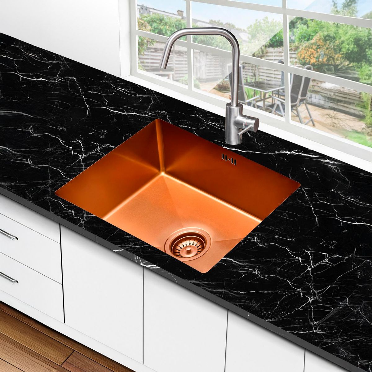 SENSI DACQUA - Lavaplatos Bajo Cubierta 1 Cubeta(s) 58x22.8x45.7 cm Acero inoxidable