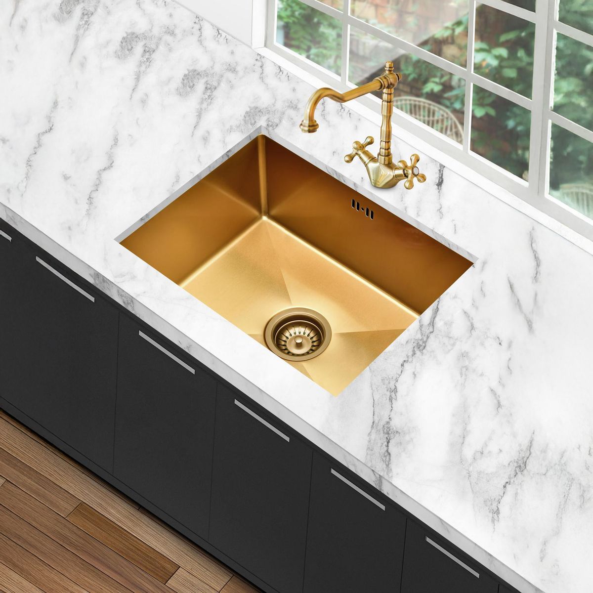 SENSI DACQUA - Lavaplatos Bajo Cubierta 1 Cubeta(s) 58x22.8x45.7 cm Acero inoxidable