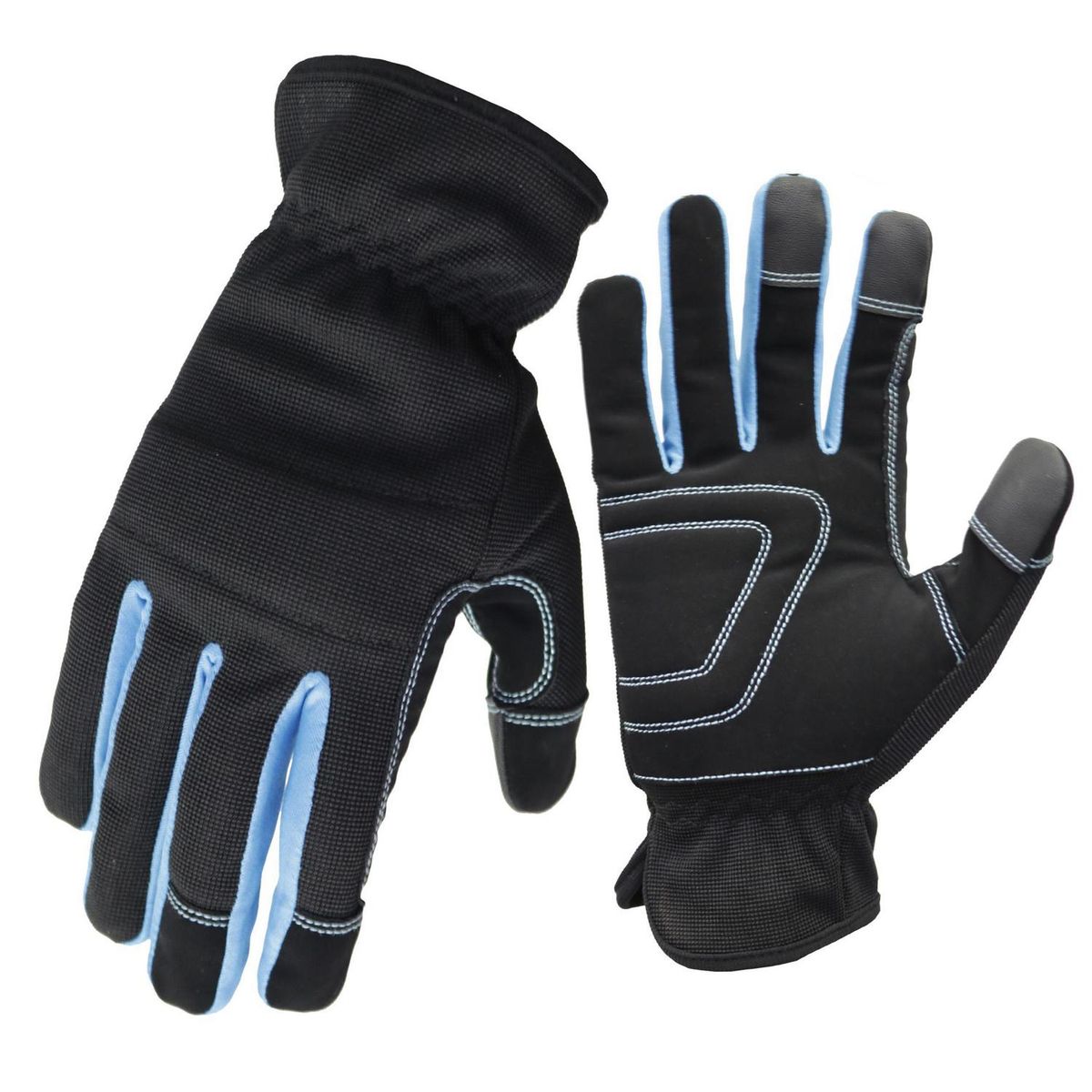 UBERMANN - Guante de Trabajo Femenino L Azul/negro