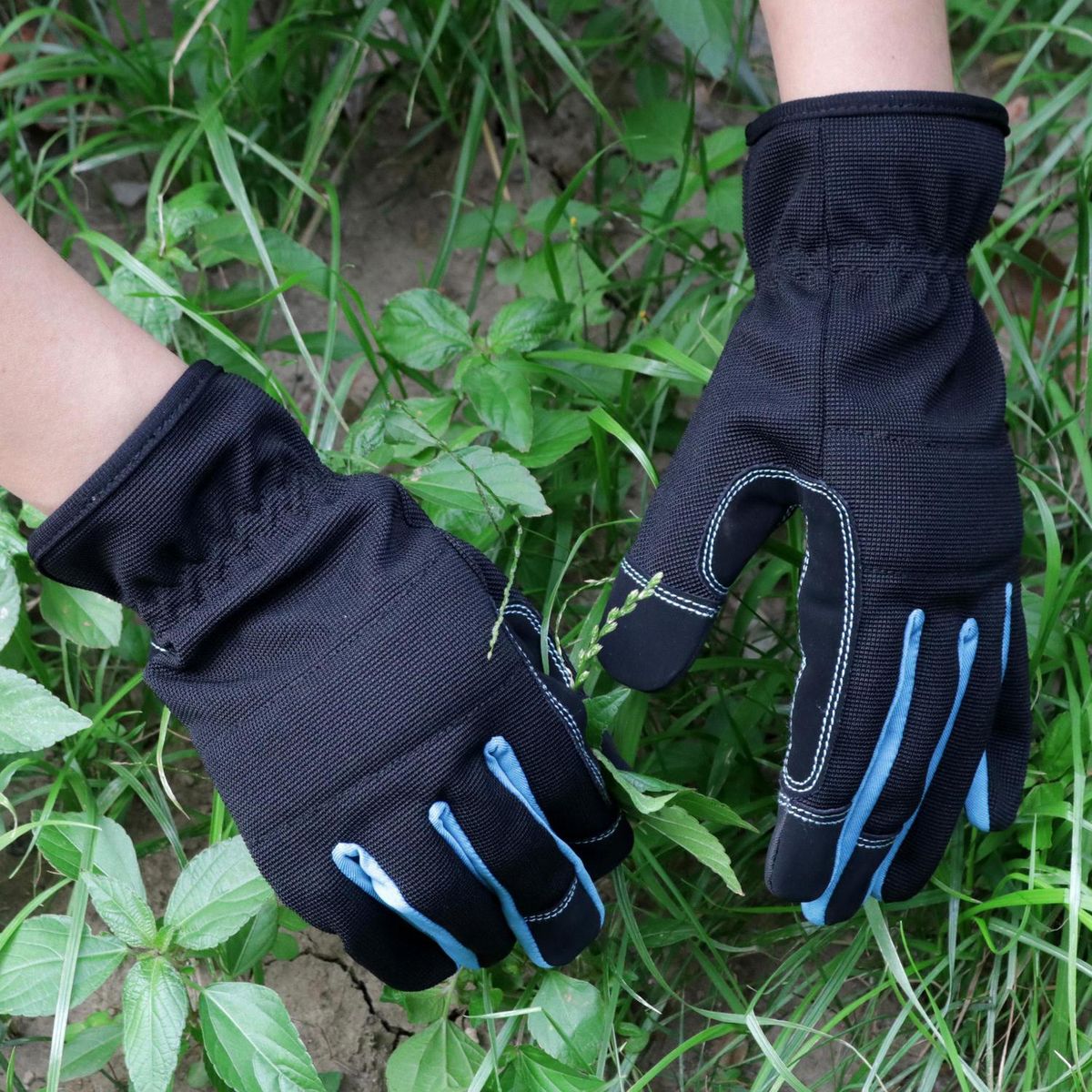 UBERMANN - Guante de Trabajo Femenino L Azul/negro