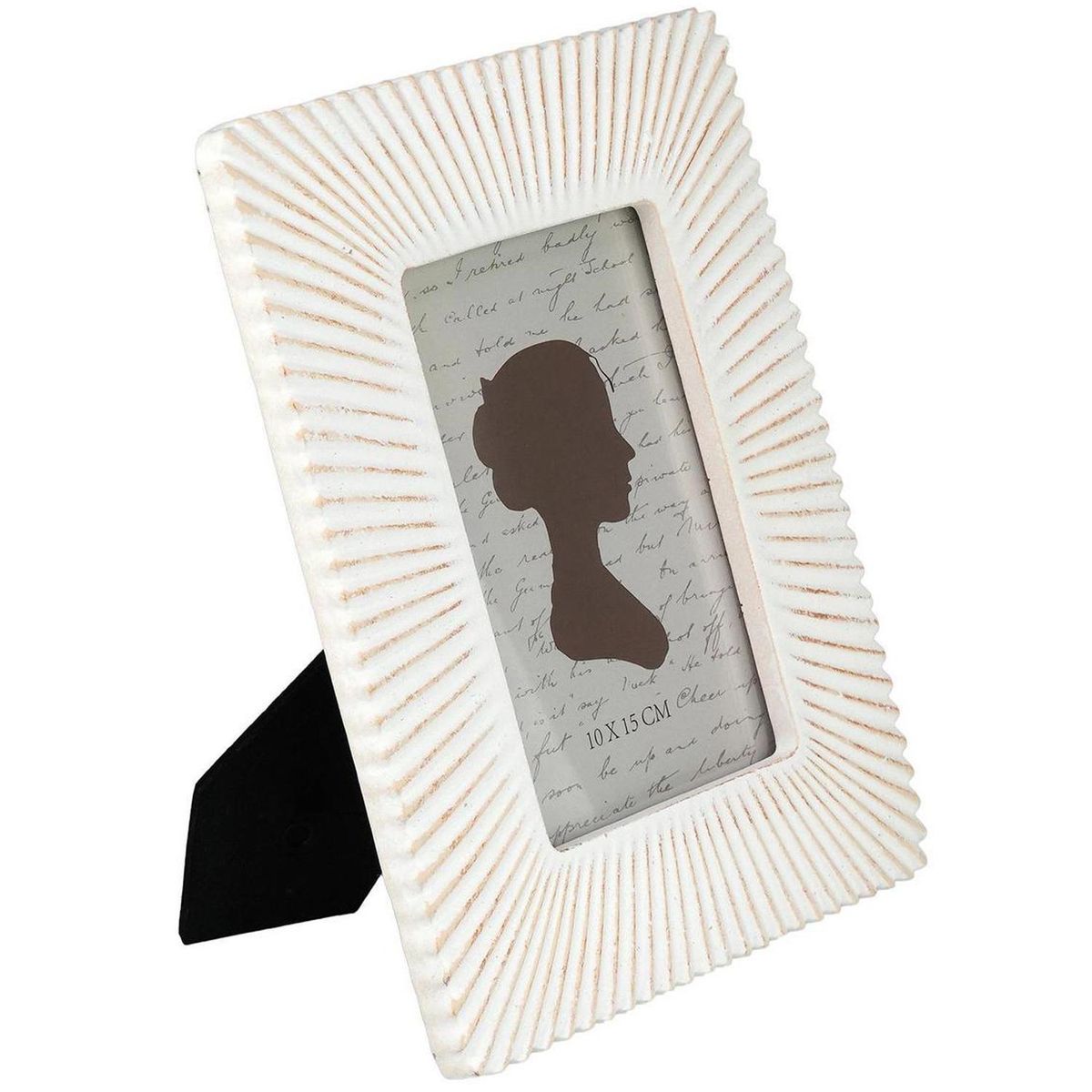 HOMY - Marco de Foto Vintage 17.5x22.5 cm Blanco Plástico