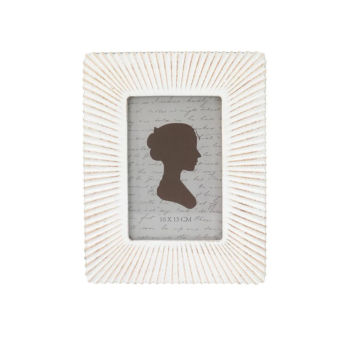 HOMY - Marco de Foto Vintage 17.5x22.5 cm Blanco Plástico