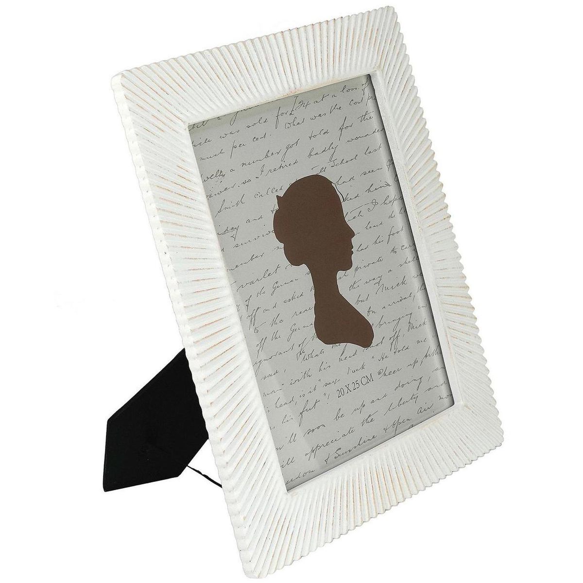 HOMY - Marco de Foto Vintage 28x33 cm Blanco Plástico