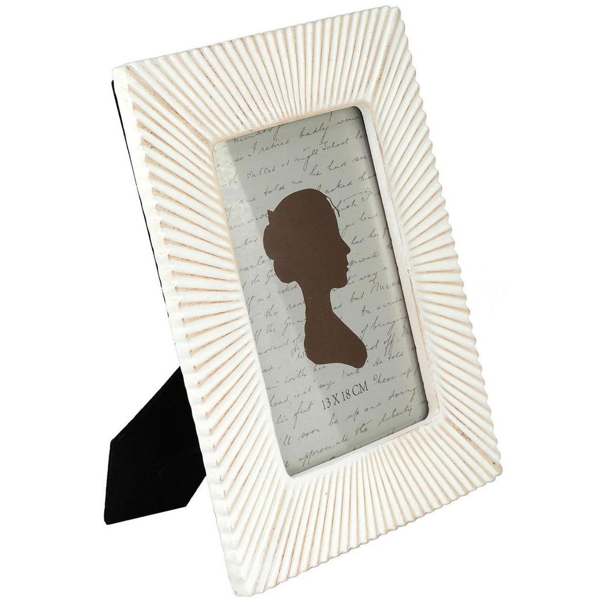 HOMY - Marco de Foto Vintage 20x25.5 cm Blanco Plástico