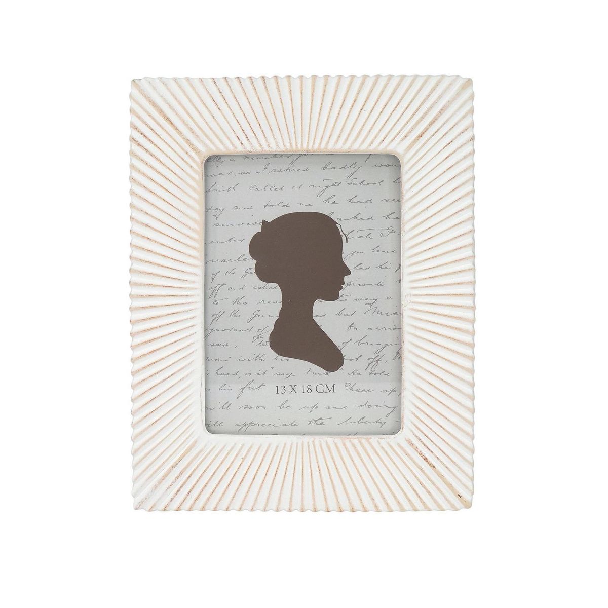 HOMY - Marco de Foto Vintage 20x25.5 cm Blanco Plástico