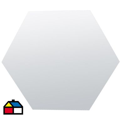 Set 4 espejos hexagono 23x20 cm