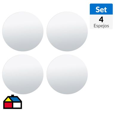 Set 4 espejos redondo frame 25 cm