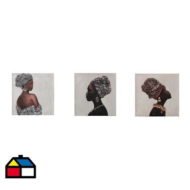 Canvas african 80x80 cm surtido