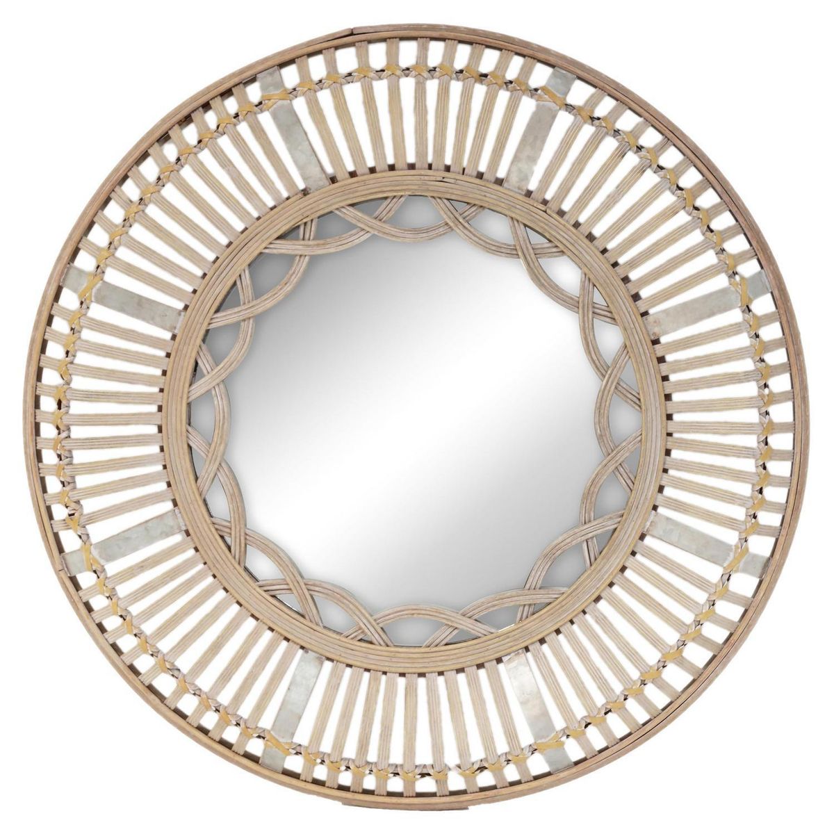 HOMY - Espejo deco bambu vintage 61 cm