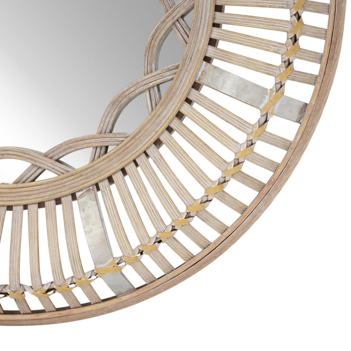 HOMY - Espejo deco bambu vintage 61 cm