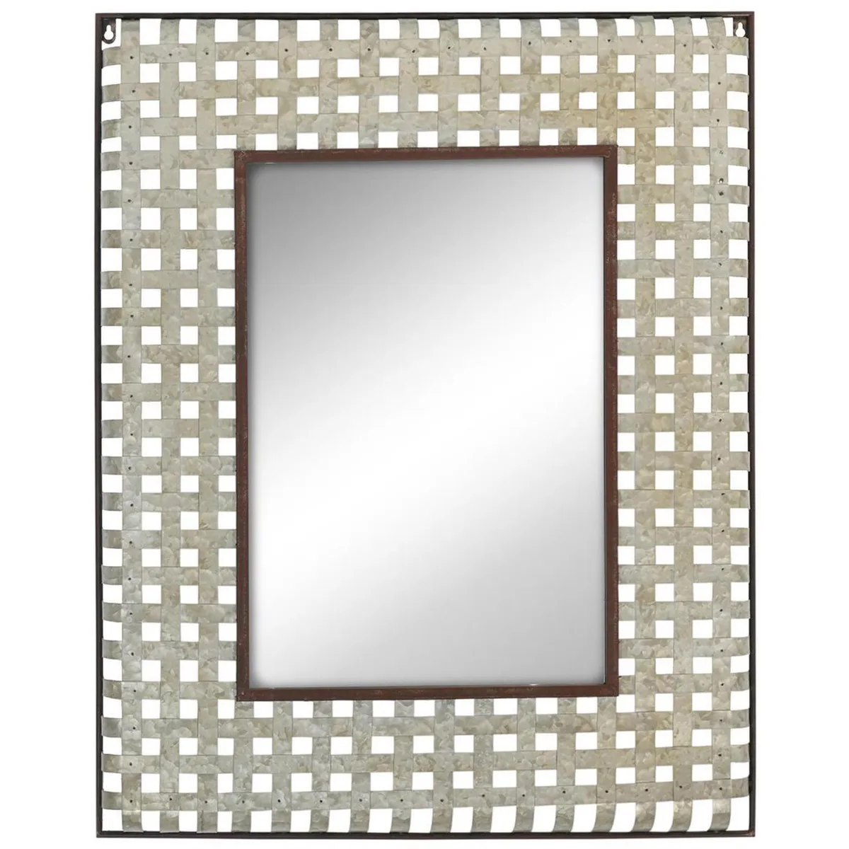 HOMY - Espejo deco metal rectangular 71x91 cm