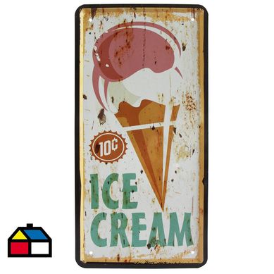 Lamina metal helado 30x15 cm