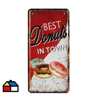 Lamina metal donas 30x15 cm