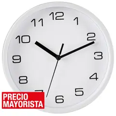 JUST HOME COLLECTION - Reloj pared básico 20 cm blanco