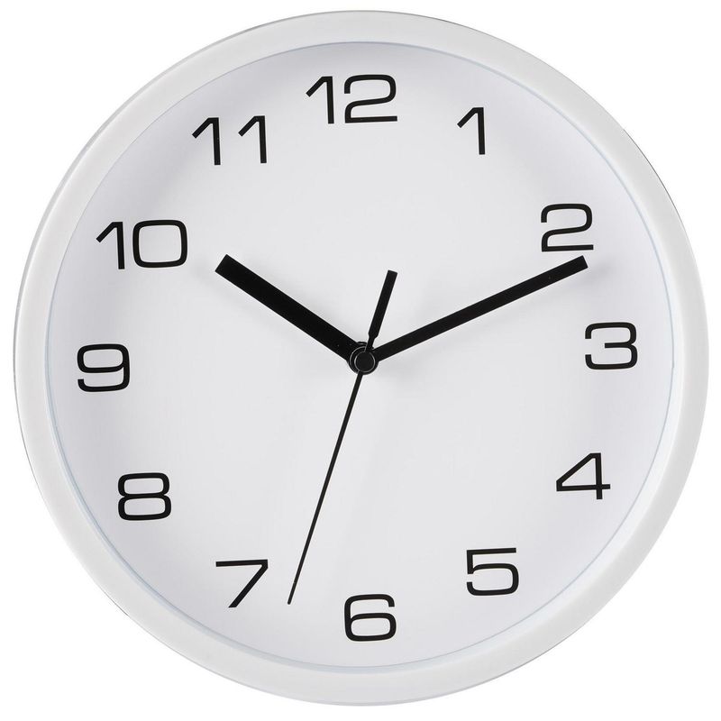 JUST HOME COLLECTION - Reloj pared básico 20 cm blanco