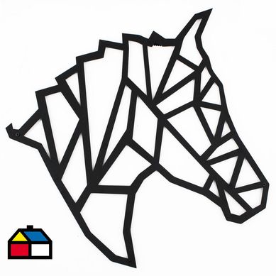 Lamina metal caballo 49x49 cm