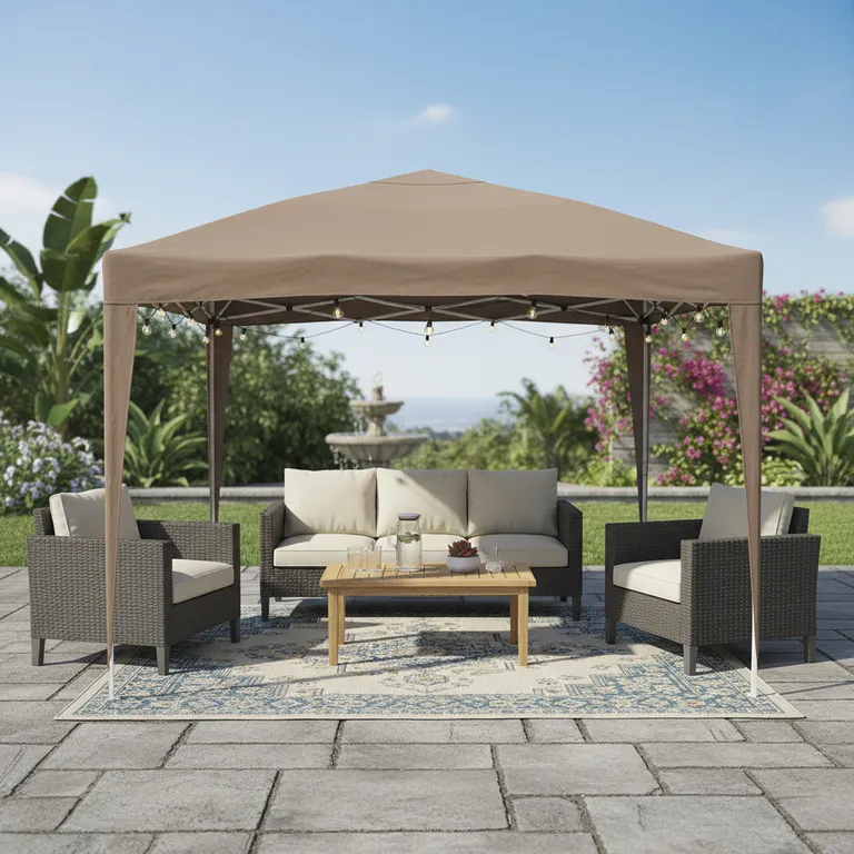 Toldo Plegable 3x3 metros Taupe