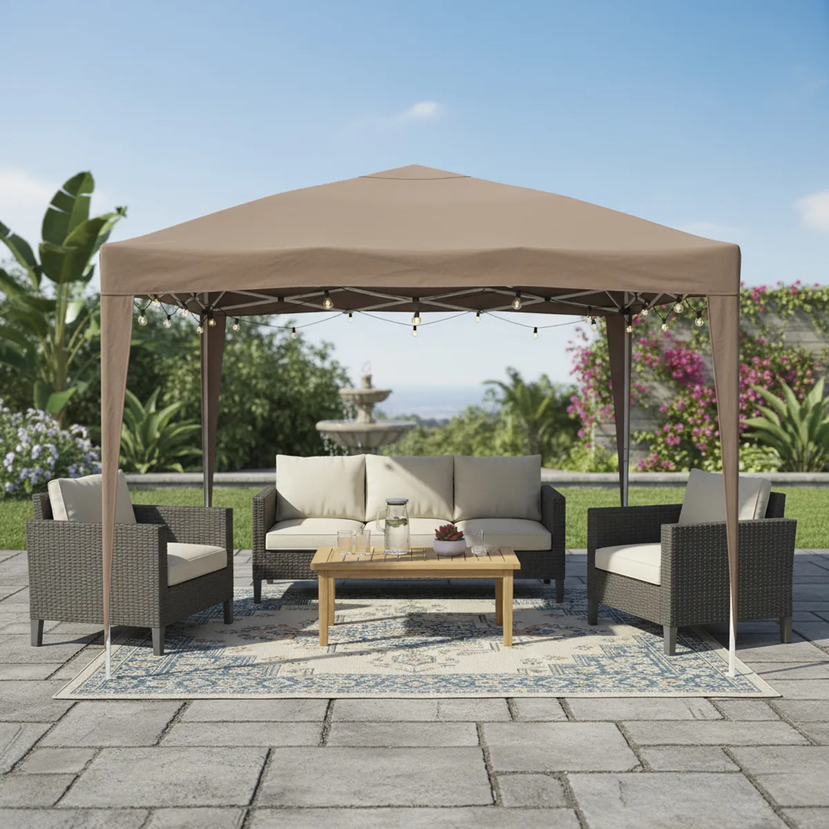 JUST HOME COLLECTION - Toldo Plegable 3x3 metros Taupe