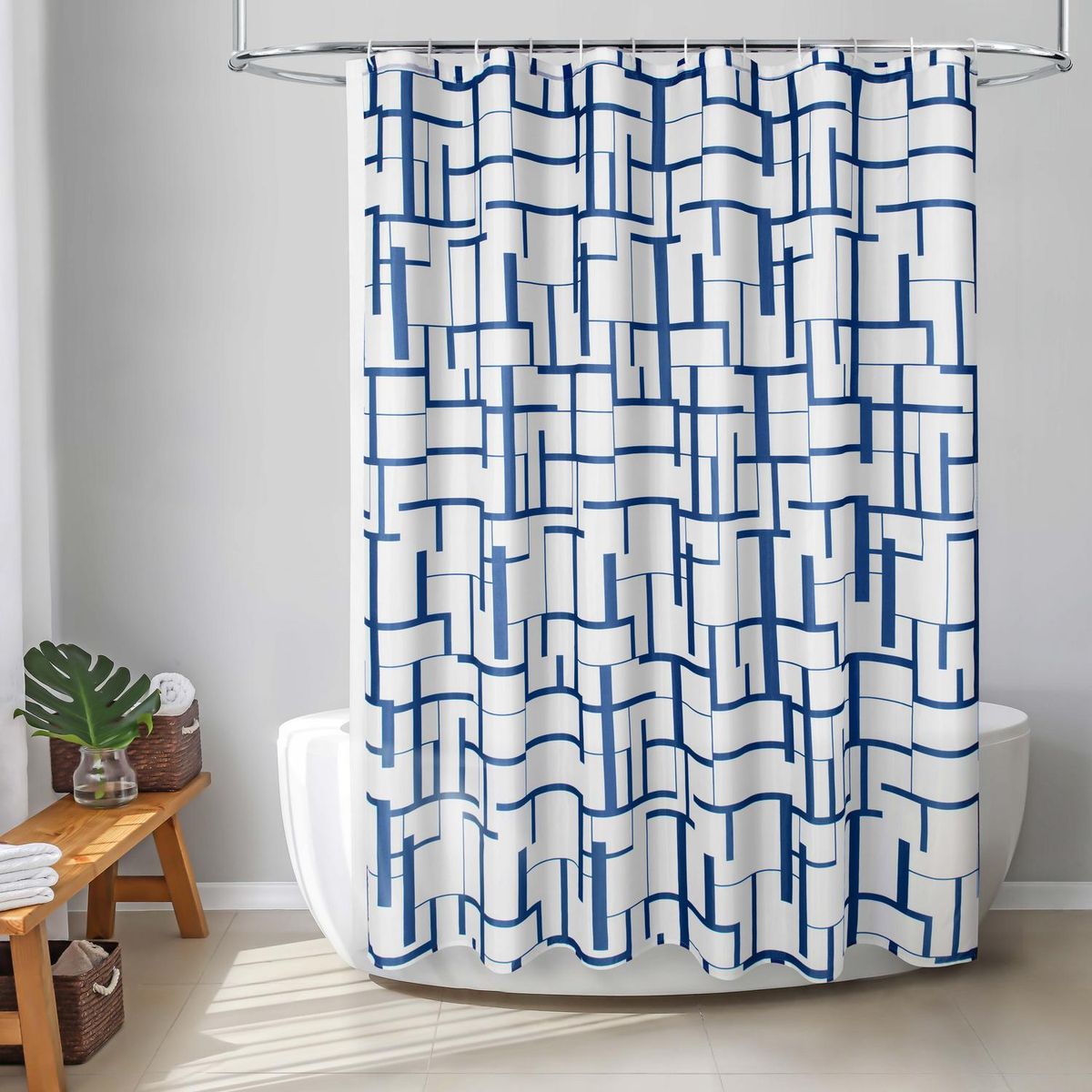 JUST HOME COLLECTION - Set cortina + forro geo 178x180 cm