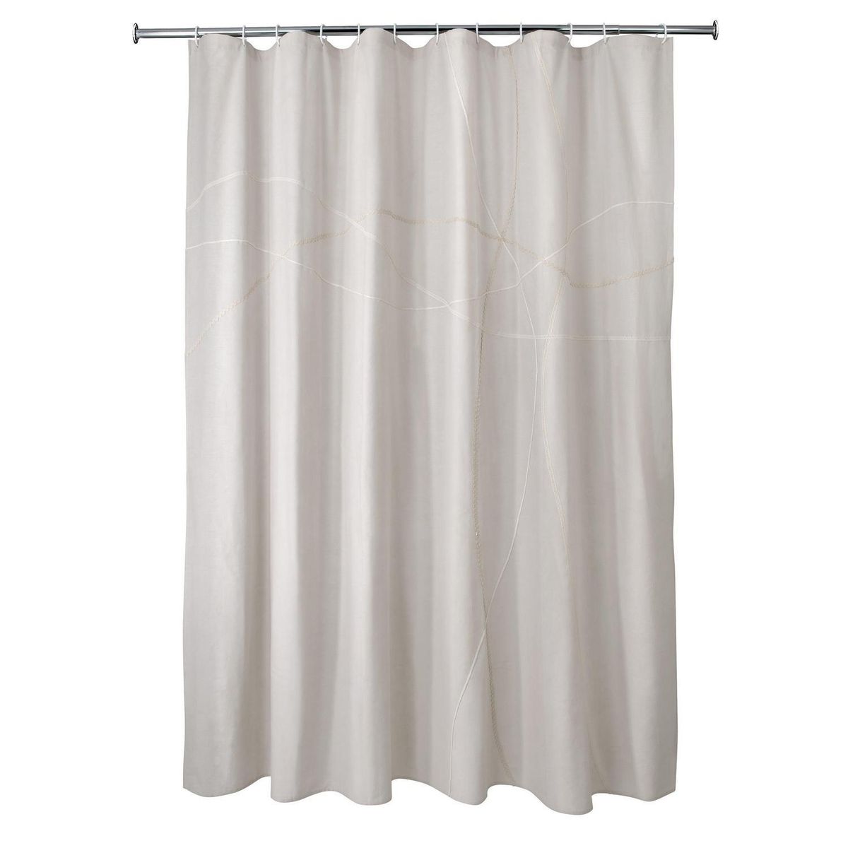 JUST HOME COLLECTION - Cortina baño algodón ribbon 180x200 cm