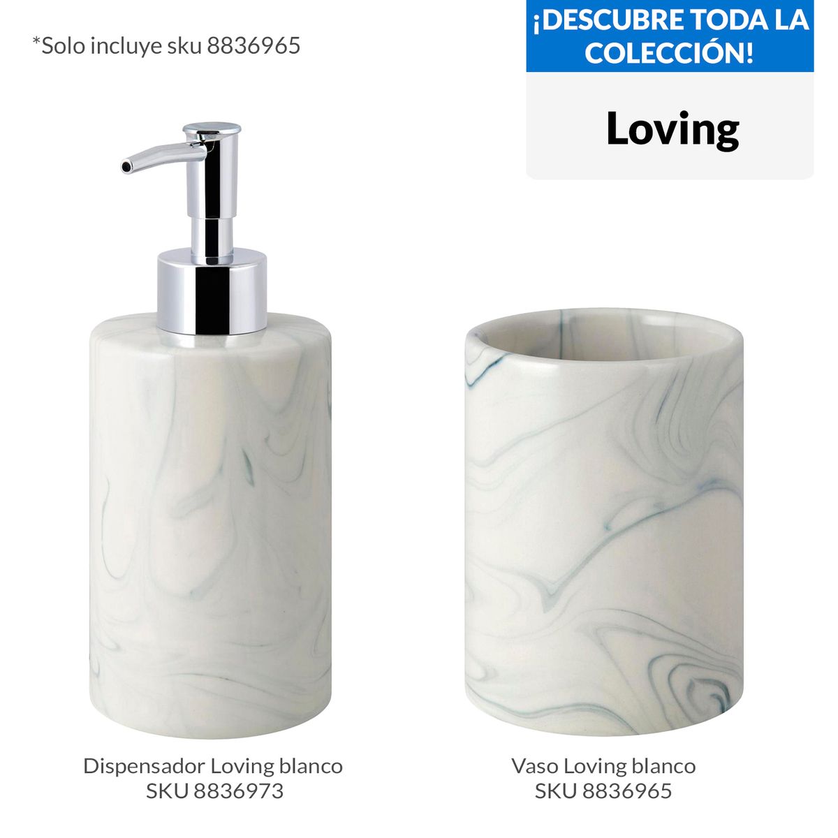 JUST HOME COLLECTION - Vaso loving blanco Blanco
