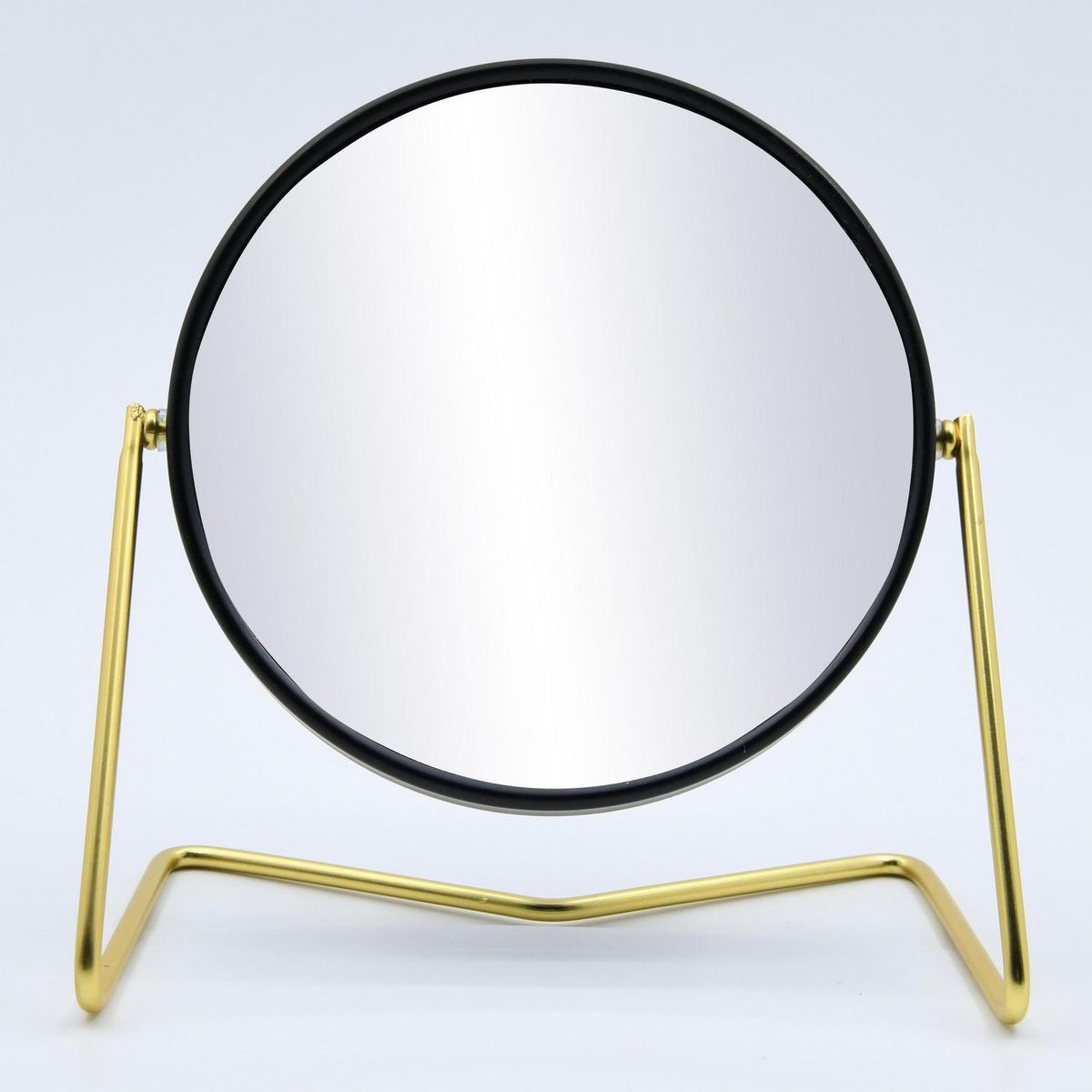 JUST HOME COLLECTION - Espejo Baño Simple Aumento 2X 16.5x18 cm Negro Sara