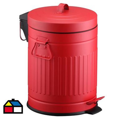 Papelera bao vintage 5 litros rojo