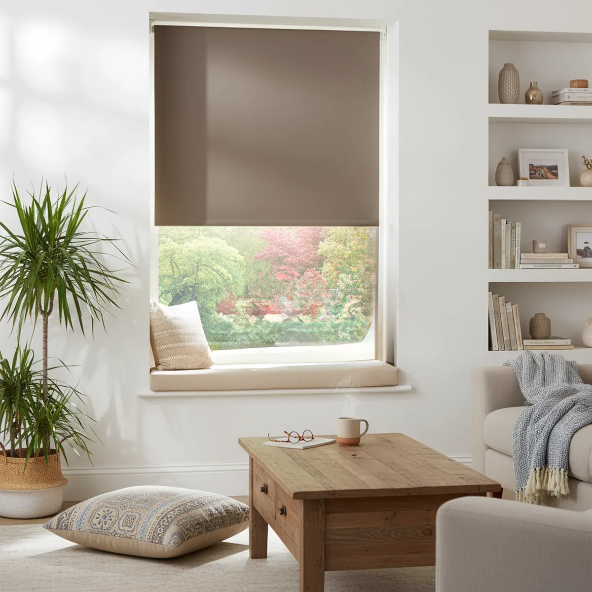 JUST HOME COLLECTION - Cortina Roller Black Out Gris Claro